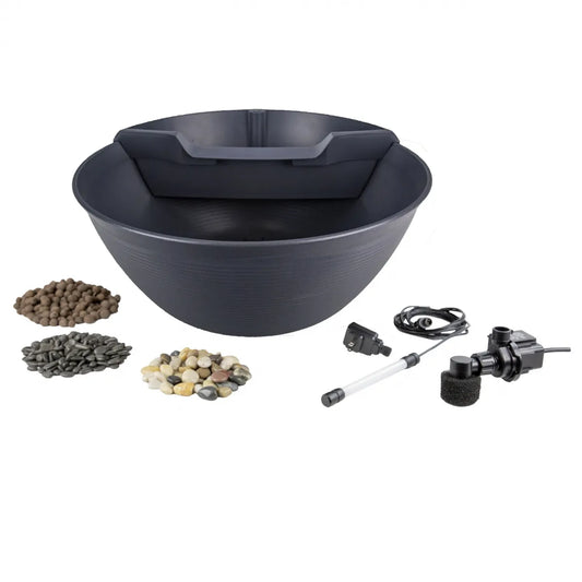 AquaGarden Mini Pond Kit- Steel Gray