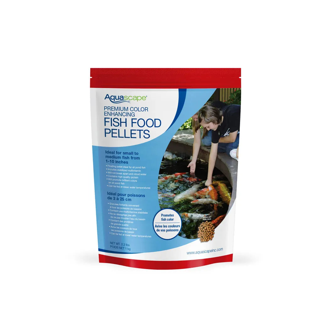 Premium Color Enhancing Fish Food Pellets- Small Pellets 2.2LB/1KG