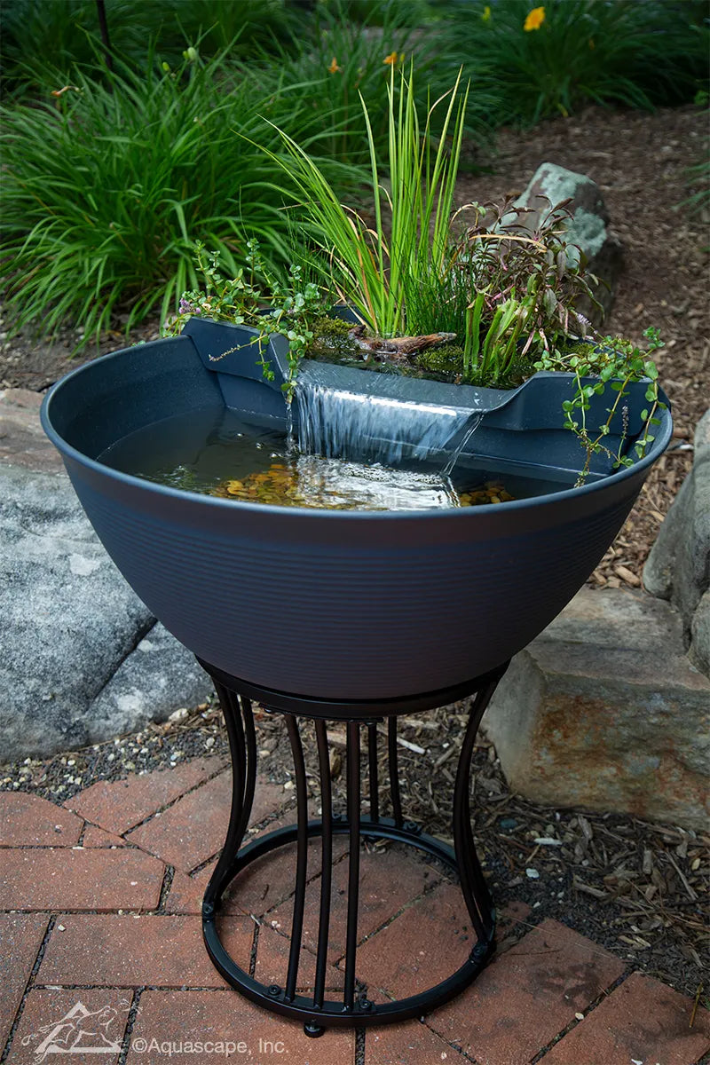 AquaGarden Mini Pond Kit- Steel Gray